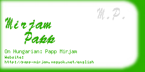 mirjam papp business card